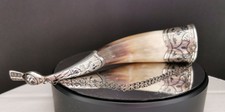 Trinkhorn mit Silbermontierung