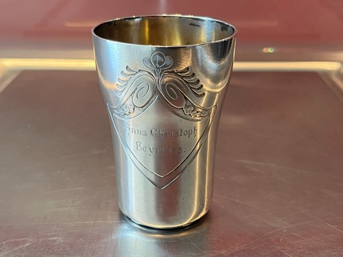 800 silber becher - silber, hans