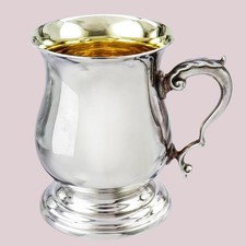 Tasse Becher Teilvergoldung